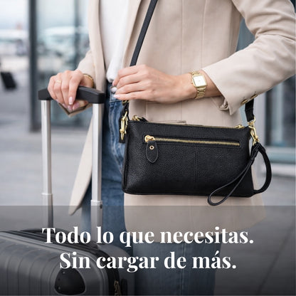 Cartera Bandolera Para Mujer De Cuero Pequeña Rectangular