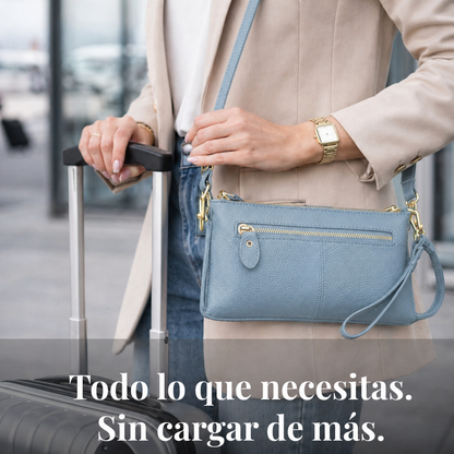 Cartera Bandolera Para Mujer De Cuero Pequeña Rectangular