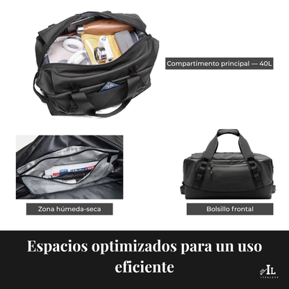 Bolso Deportivo Viaje Capacidad 40l Gym Oficina Impermeable
