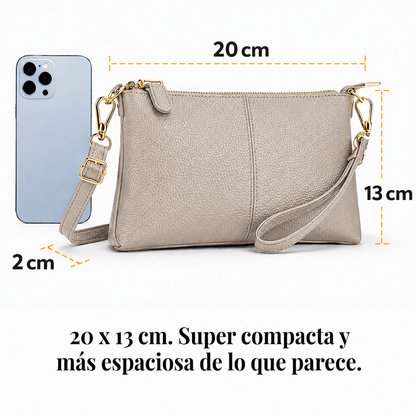 Cartera Bandolera Para Mujer De Cuero Pequeña Rectangular