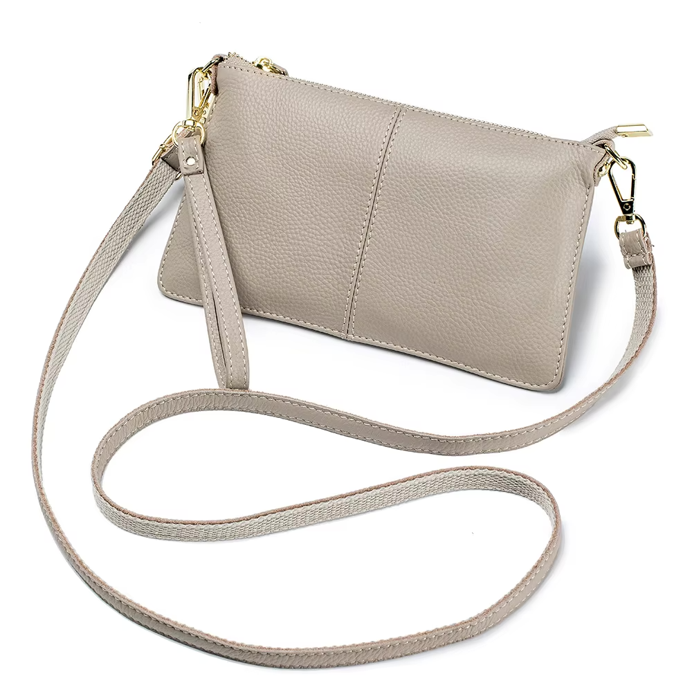 Cartera Bandolera Para Mujer De Cuero Pequeña Rectangular