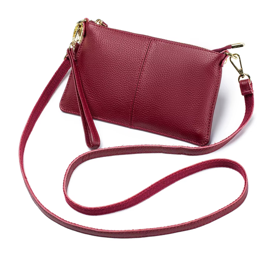 Cartera Bandolera Para Mujer De Cuero Pequeña Rectangular