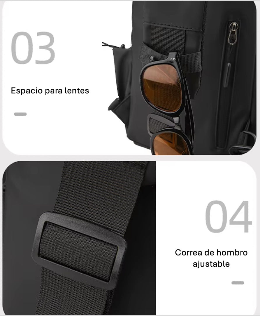 Banano Cruzado Impermeable Antirrobo Viaje Urbano +capacidad