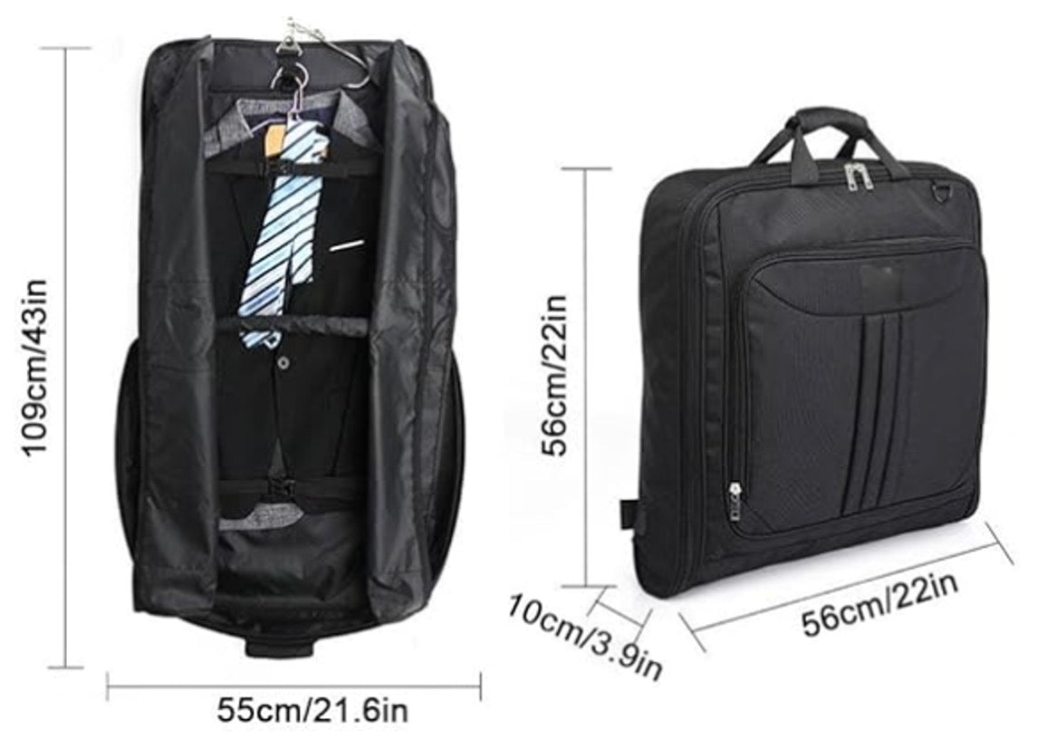 Bolso Portatraje Negro Tradicional Impermeable