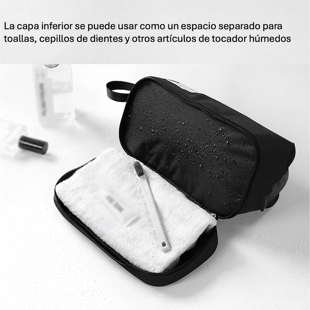 Neceser Viaje Impermeable Gran Capacidad Seco Húmedo +cierre